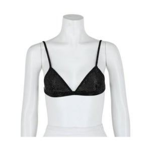Salvatore Ferragamo crystal embellished triangle bralette