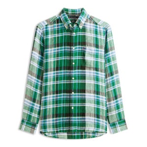 타미힐피거 맨 [Regula Fit] 린넨 서머 마드라스 체크 셔츠 T12G1WSH600MT10N1