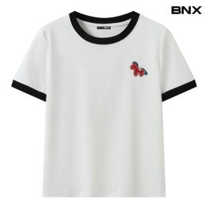 [BNX]키치 자수 포인트 반팔 티셔츠 (BY2TS010L0)
