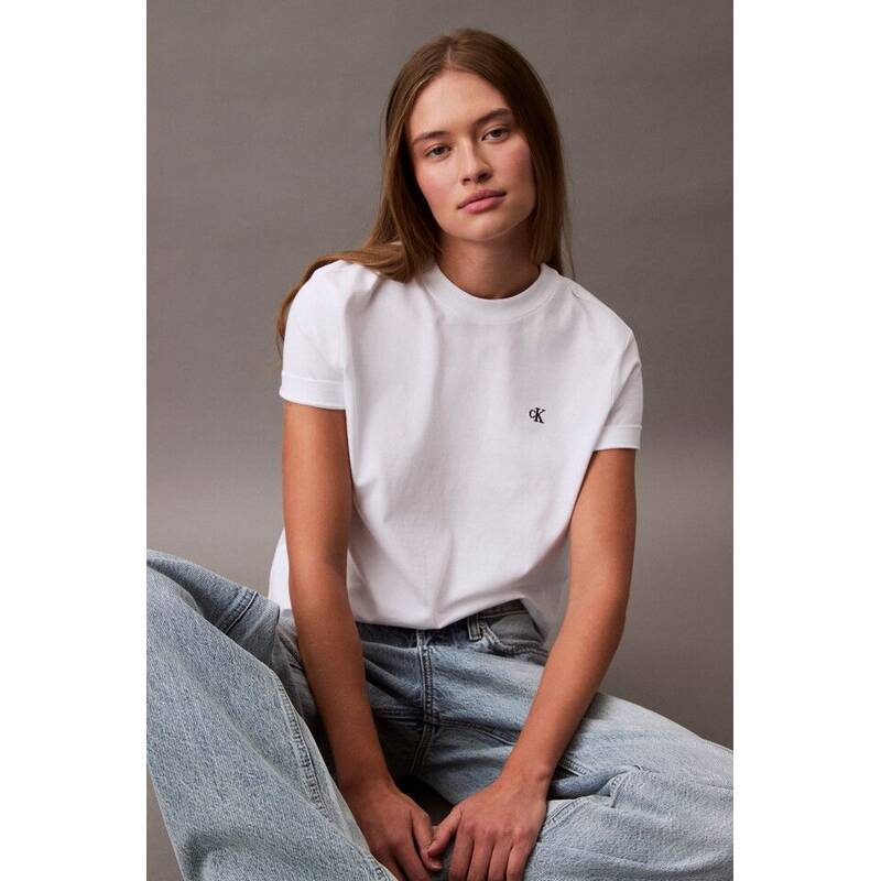 Calvin Klein Jeans 아카이브 로고 크루넥 반팔 티셔츠 270223229104XS