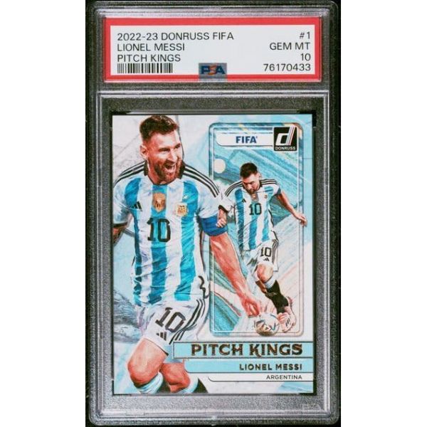 리오넬 메시 2022 돈러스 FIFA 월드컵 피치 킹스 축구 카드 1 등급 PSA 10
