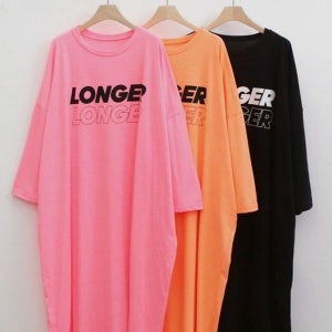 [하프클럽/모노무드] 의류 롱거 여성큰옷 빅사이즈미시옷 빅사이즈 네온 롱