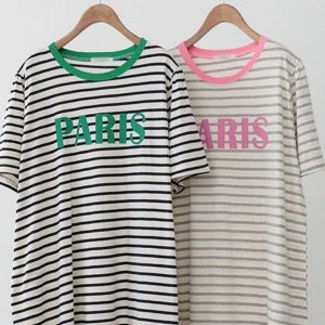 [하프클럽/모노무드] 롱원피스 배색 여성큰옷 빅사이즈 빅사이즈미시옷 306