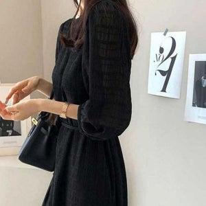 [하프클럽] 여성 찰랑핏 호캉스 리본 S 플 원피스 벨 허리스트원피스 미니 여름 원피스 XL 퍼프소매 TDN