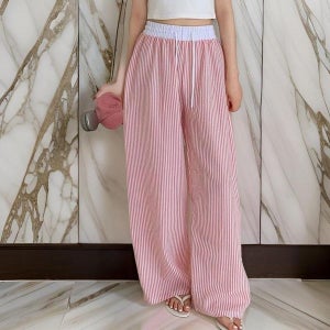 [하프클럽] 여자 단가라 SS 넓은 고무줄 바지