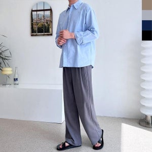 [하프클럽/모노무드] GSS L101M 남자 퓨어 핀턱와이드팬츠 면 면 면바지 일