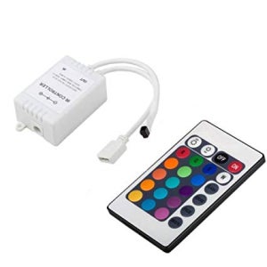 [LED IR 리모컨] 12V/24V 플렉시블 RGB LED 조명 컨트롤러 (24KEY 1채널)