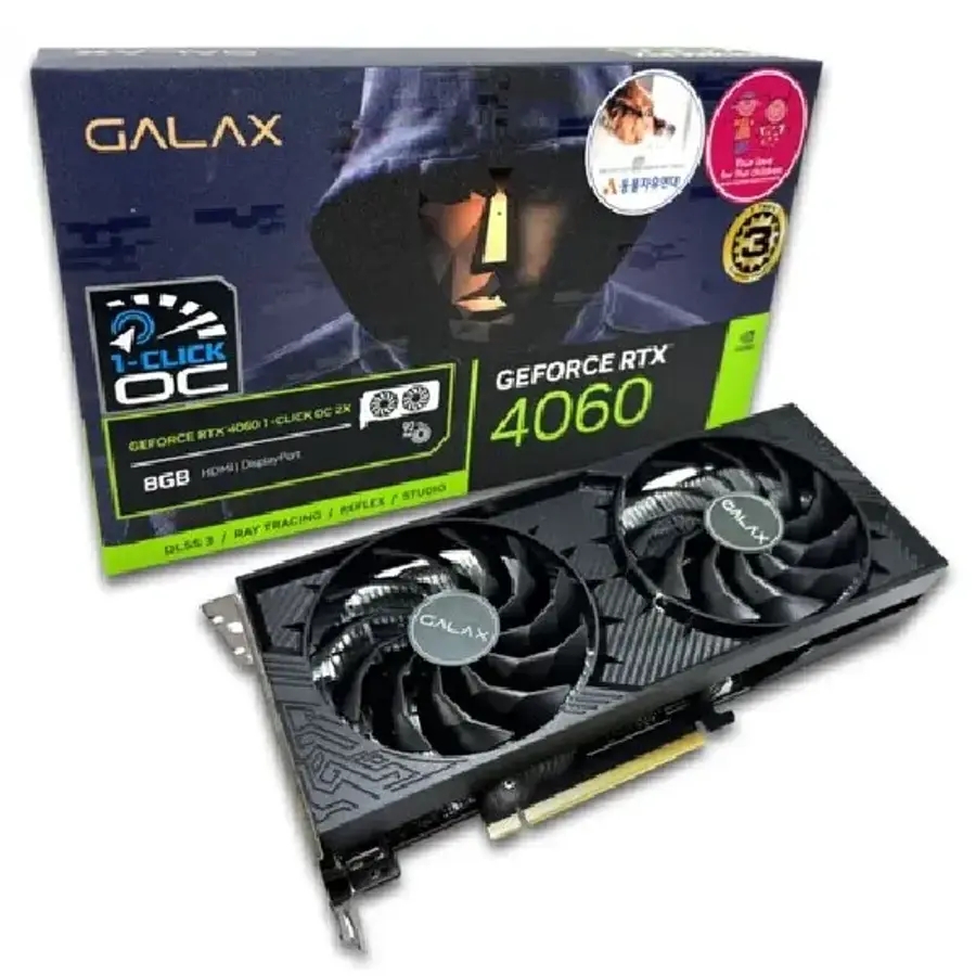 갤럭시 GALAX 지포스 RTX 4060 2X OC V2 D6 8GB AS 3개월