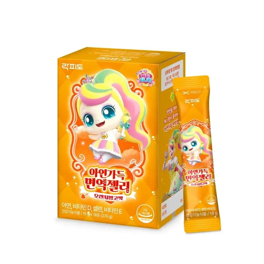 [대상웰라이프] 락피도 캐치티니핑 <b>시즌</b>6 <b>아연</b>가득 면역젤리 (15gx18포) 18일분