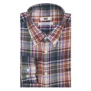 닥스 남성 마드라스 체크 일반핏 긴소매셔츠 DMS1SHCL180W1