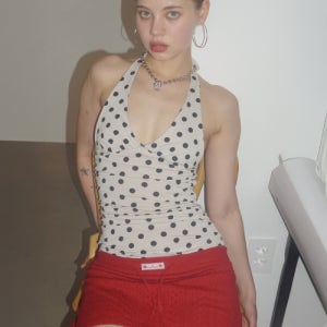[스컬프터] Dot Halter Top Raw SC25S260IV