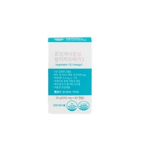 IN<b>자연드림</b> 초임계 식물성 알티지 오메가3 500mg x 60캡슐, 1개
