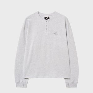 [혼다 모터사이클 어패럴] Waffle Henry Neck Long Sleeve White