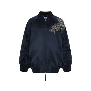 [블루걸] 비딩 셔링 슬리브 블루종 재킷 (NAVY) ESTA0JKA2W