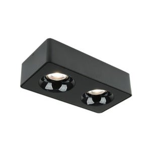 LED 모즈 2구 COB 직부 블랙 15W 플리커로우