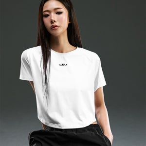 [본투윈] W SYMBOL B COOLEVER CROP T-SHIRTS [WHITE] BH1WST267WH