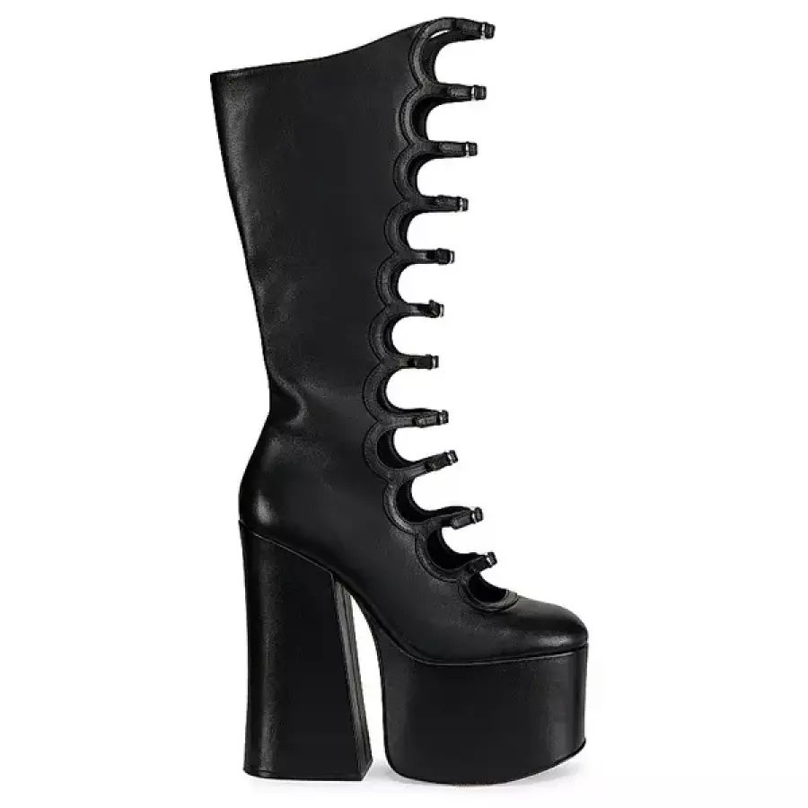마크제이콥스 여성 롱부츠 The Kiki 150MM Platform Leather Knee-High 부츠 417914 니하