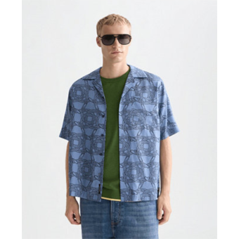 J71686 SCOTCH & SODA Mens Printed Short Sleeve Shirt