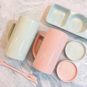 커플 비어 머그 set. 신혼선물, 흙만지는 그릇가게