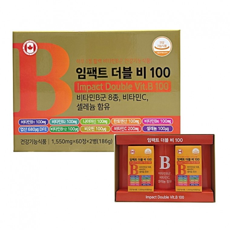임팩트 더블 비 100 1 550mg x 60정 x 2병 4개월분