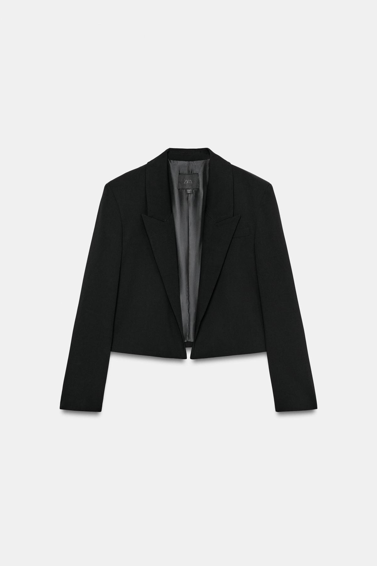 자라 크롭 테일러드 블랙 블레이저 2010/753/800 BLACK