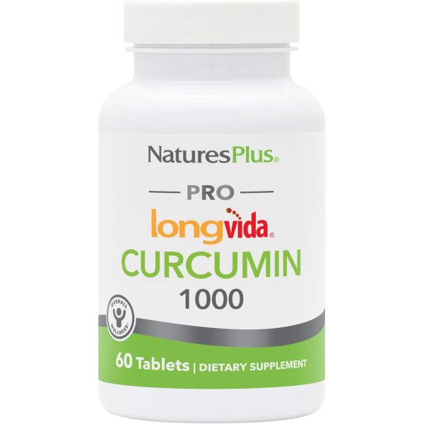 커큐민 내추럴스 플러스 프로 롱비다 1000mg 60정 프리 라디칼 <b>보호</b> 비 유전자 변형 식품 비건 글루텐 60인분  60 Count (Pack of 1)  1개