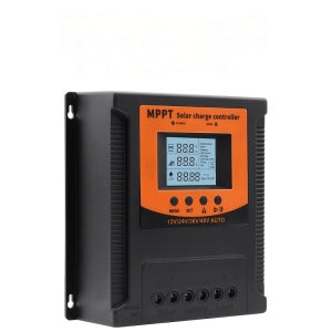 100A 80A 60AMPPT 태양광 충전 컨트롤러 12V 24V 24V 24V 36V 36V 36V 48V 48V LCD 디스플레이 배터리 스마트 레귤레이터, 듀얼 USB 입력,
