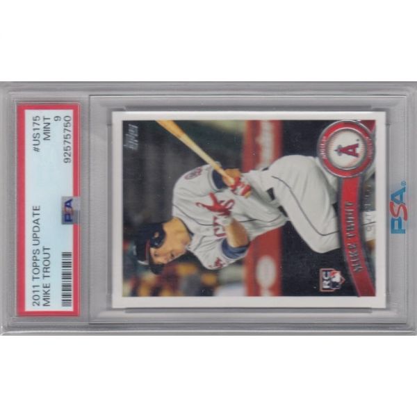 야구 트레이딩 카드 2011 탑스 업데이트 US175 마이크 트라웃 PSA 9 민트 RC 루키 엔젤스