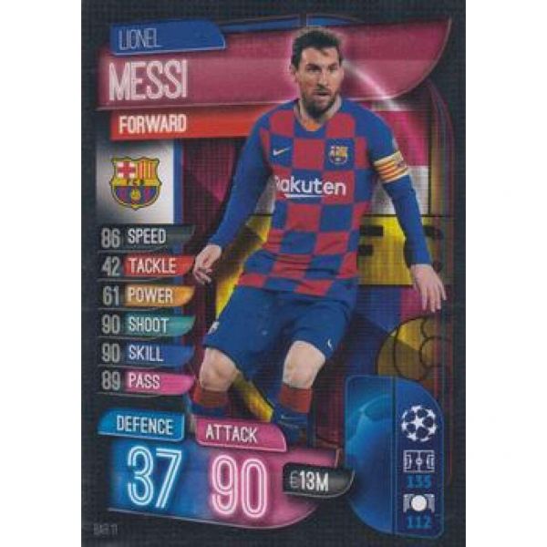201920년 UEFA 챔피언스 리그UFC 성적 경기 아택스 BAR 11 리오넬 메시 FC 바르셀로나 공식 축구풋볼 트레이딩 카드 NM 이상 상태