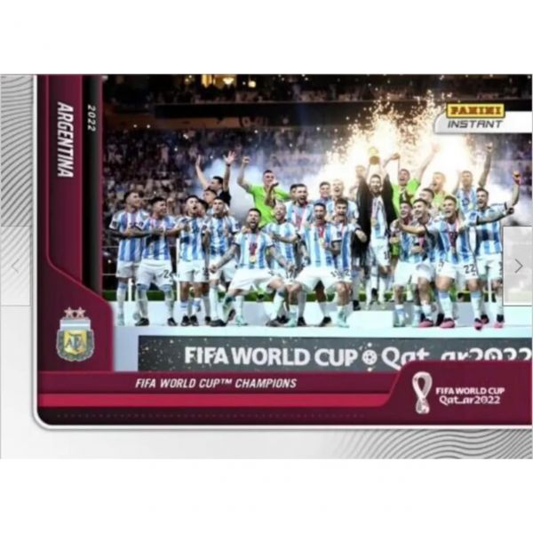 2022 파니니 인스턴트 월드컵 아르헨티나 대표팀 카드 리오넬 메시와 함께 119FIFA 챔피언 축구 트레이딩 단 5397장만 제작 보호 나사 고정 홀더에 배송됩니다.