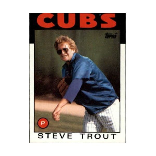 1986년 탑스 384 스티브 트라웃 MLB 야구 트레이딩 카드  1986년 탑스 384 스티브 트라웃 MLB 야구 트레