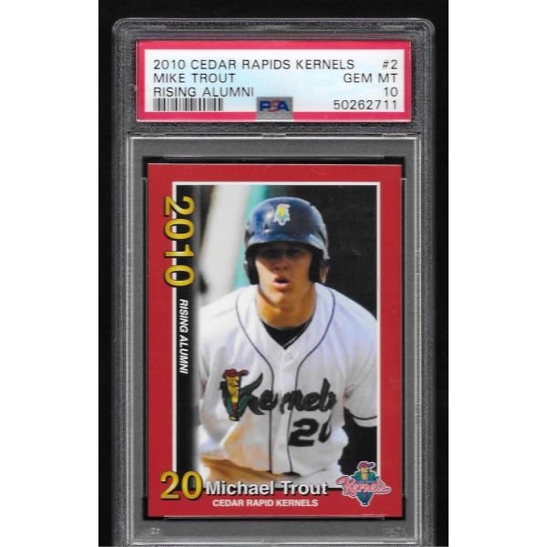 PSA 10 마이크 트라웃 2010 시더 래피즈 루키 카드 등급 GEM MINT 엔젤스 3 타임 MVP 슈퍼스타