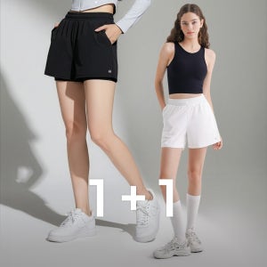 투인원 러닝 3부 필라테스운동복하의 땀복 레깅스 1+1
