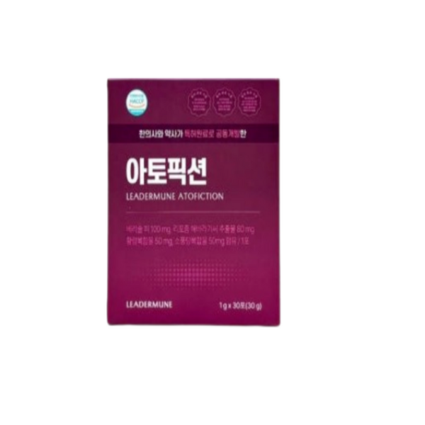 리더뮨 아토픽션 피부영양제 가려울때 긁지말고 민감한피부 장벽케어 30포 x 2박스