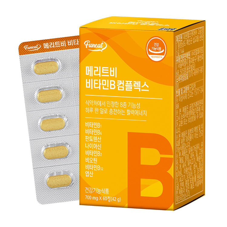 퍼니트 메리트비 비타민B 컴플렉스 700mg x 60정, 4개