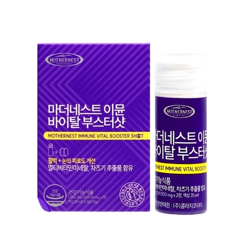 <b>마더네스트</b> 이뮨 바이탈 부스터샷 (500mg x 2정 + 액상 25ml) x 2개입, 1개