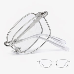 [리끌로우] 스테인리스 AMON F 폴더 안경 SILVER