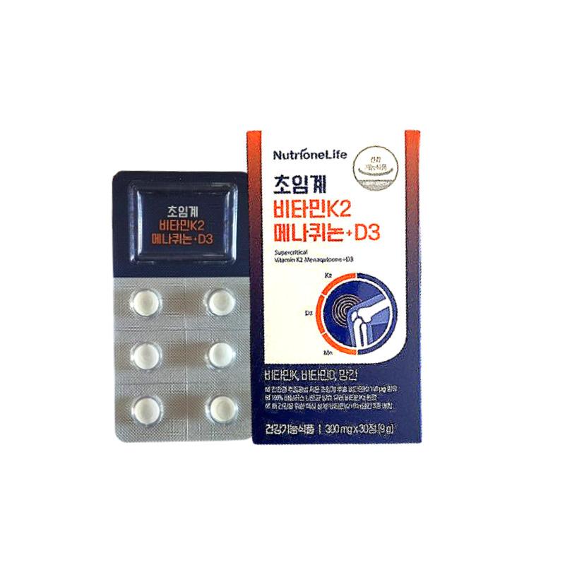 뉴트리원라이프 초임계 비타민K2 메나퀴논+D3 300mg x 30정, 3개