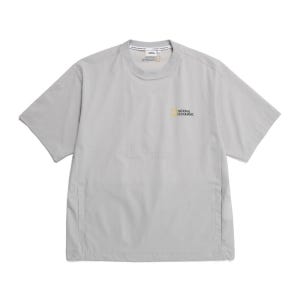 내셔널지오그래픽 N232UTS540 유니 기능성 냉감 에어닷 우븐 반팔 티셔츠 ICE GREY