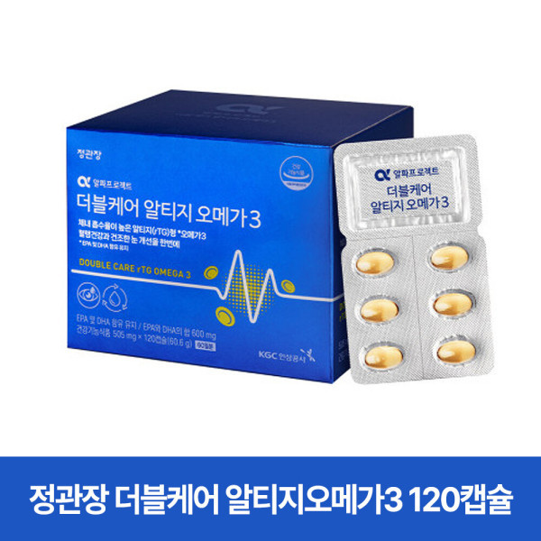 <b>정관장</b> <b>정관장</b> 더블케어 알티지<b>오메가3</b> 505mg 120캡슐