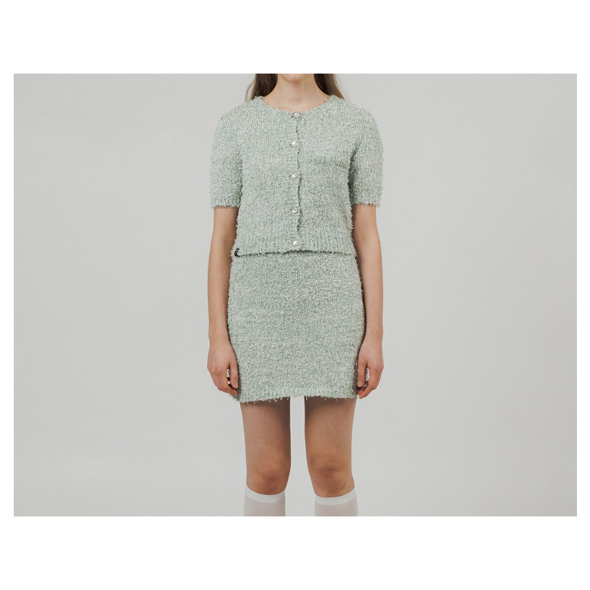로라로라 여성용 SET UP KNIT SKIRT GREEN FREE