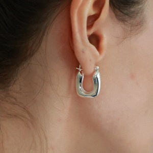 [누아보] Square bold hoop