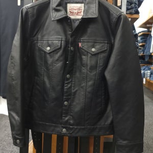 리바이스 남성 FAUX LEATHER 트러커 재킷