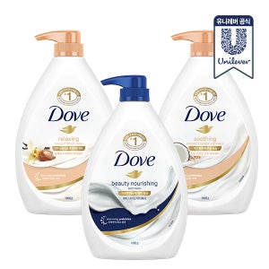 도브 바디워시 뷰티너리싱+시어버터+코코넛 3종