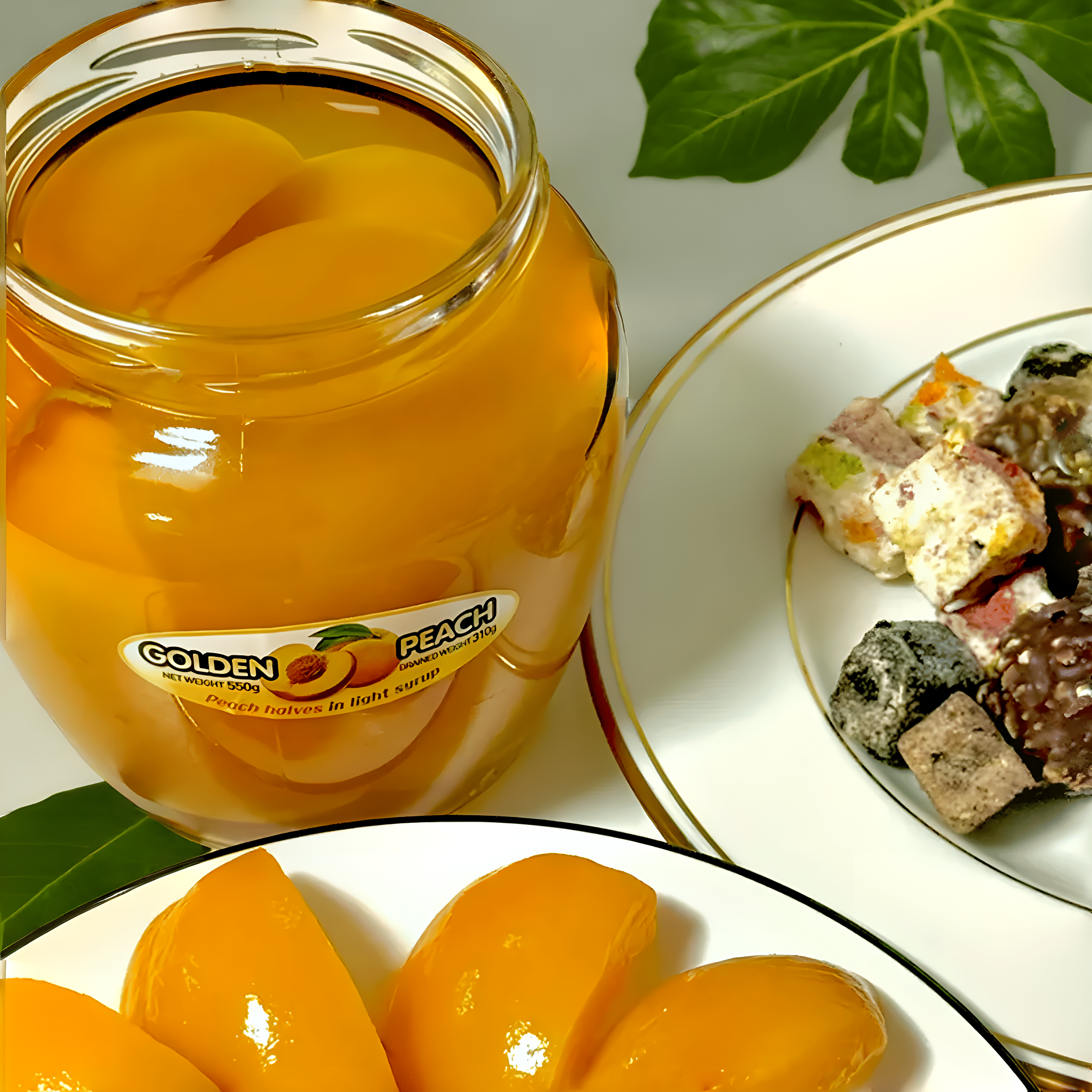 Cronos Golden Peach Canned Peaches (Yellow Peach Half Cut) 550g, 2pcs