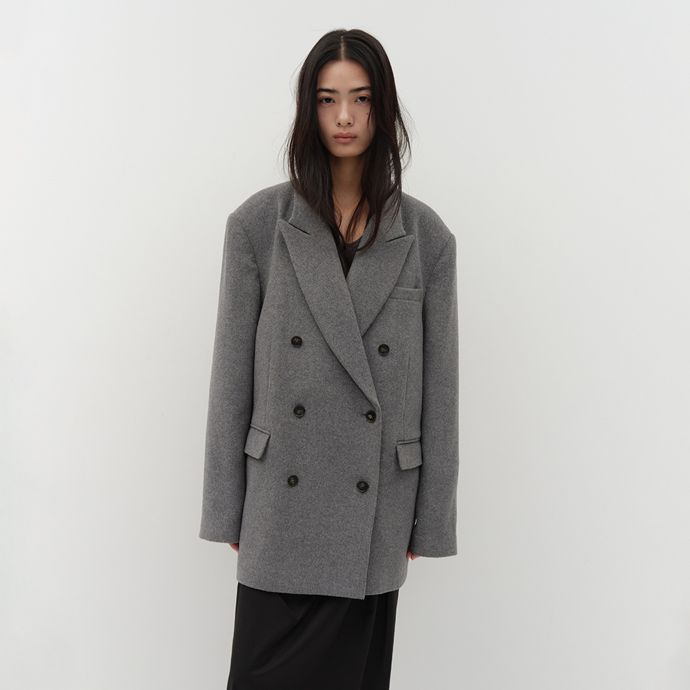 로우타이드 DOUBLE BREASTED WOOL BLAZER