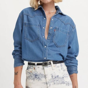 리바이스 [하프클럽]  여성 테오도라 웨스턴 셔츠 미디엄블루 A72440006 S