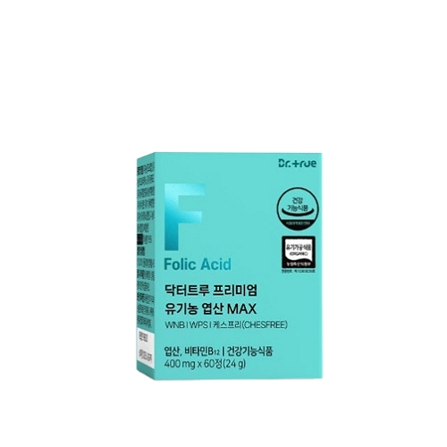닥터트루 프리미엄 <b>유기농 엽산</b> MAX 400mg x 60정, 1개
