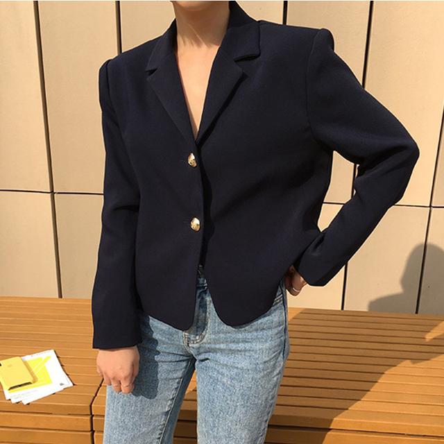 TS 심플 크롭 블레이저 자켓 T1470