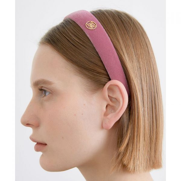 flat velvet hairband h017 라이트핑크